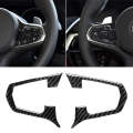 Car Carbon Fiber Steering Wheel Button Configuration A Decorative Sticker for BMW 5 Series G30/G3...
