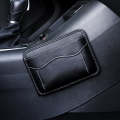 Paste Car Storage Bag Car Seat Quilting Storage Bag Instrument Panel Hanging Bag (Black)