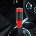 Universal Car Carbon Fiber Pattern Gear Head Gear Shift Knob (Red)