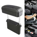 Universal Car PU Leather Wrapped Armrest Box Cushion Car Armrest Box Mat with Storage Box (Black ...