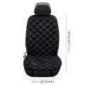 Car 12V Front Seat Heater Cushion Warmer Cover Winter Heated Warm, Single Seat (Black)