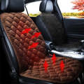 Car 12V Front Seat Heater Cushion Warmer Cover Winter Heated Warm, Single Seat (Coffee)