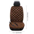 Car 12V Front Seat Heater Cushion Warmer Cover Winter Heated Warm, Single Seat (Coffee)