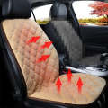 Car 12V Front Seat Heater Cushion Warmer Cover Winter Heated Warm, Single Seat (Beige)