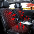 Car 24V Front Seat Heater Cushion Warmer Cover Winter Heated Warm, Double Seat (Black)