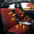 Car 24V Front Seat Heater Cushion Warmer Cover Winter Heated Warm, Double Seat (Red)