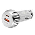 ACC-310 PD 20W + QC3.0 38W Dual Ports Fast Charging Car Charger (White)