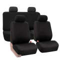 9 in 1 Universal Four Seasons Anti-Slippery Cushion Mat Set for 5 Seat Car, Style:Ordinary (Black)