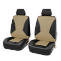 4 in 1 Universal PU Leather Four Seasons Anti-Slippery Front Seat Cover Cushion Mat Set for 2 Sea...