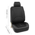 4 in 1 Universal PU Leather Four Seasons Anti-Slippery Front Seat Cover Cushion Mat Set for 2 Sea...