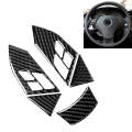 5 in 1 Car Carbon Fiber Solid Color Steering Wheel Button Decorative Sticker for BMW 5 Series E60...