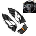 5 in 1 Car Carbon Fiber Germany Color Steering Wheel Button Decorative Sticker for BMW 5 Series E...