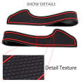 6 in 1 Car Water Cup Gate Slot Mats Silicon Anti-Slip Interior Door Pad for Tesla Model S (Red)