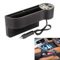 Car Multi-functional Console PU Leather Box Cigarette Lighter Charging Pocket Cup Holder Seat Gap...