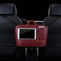 Car Front Seat Hanging Bag Mobile Phone Storage Bag (Wine Red)