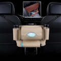Car Front Seat Hanging Bag Paper Towel / Water Cup Storage Bag(Beige)