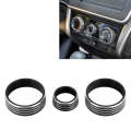 3 PCS Car Aluminum Alloy Air Conditioner Knob Case for Honda VEZEL / XR-V / Fit / GIENIA / City(B...