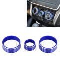 3 PCS Car Aluminum Alloy Air Conditioner Knob Case for Honda VEZEL / XR-V / Fit / GIENIA / City(B...
