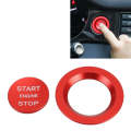 Car Engine Start Key Push Button Ring Trim Metal Sticker Decoration for Land Rover/Jaguar (Red)