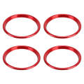 4 PCS Car Metal Air Outlet Decorative Outside Ring for Audi A3 / S3 / Q2L (Red)