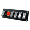 12V Universal Car One-key Start Button Modified Racing LED Light Rocker Switch Panel(Carbon Fiber...