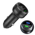 Dual USB 66W Car Flash Charger for OPPO / Huawei (Black)