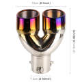 Universal Car Styling Stainless Steel Elbow Exhaust Tail Muffler Tip Pipe, Inside Diameter: 7.2cm...