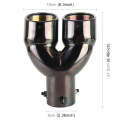 Universal Car Styling Stainless Steel Elbow Exhaust Tail Muffler Tip Pipe, Inside Diameter: 6cm (...