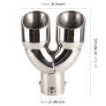 Universal Car Styling Stainless Steel Straight Exhaust Tail Muffler Tip Pipe, Inside Diameter: 6c...