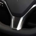 Carbon Fiber Car Steering Wheel Decorative Sticker for Tesla Model S / X