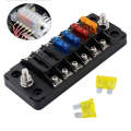 ZH-979A1 FB1903 1 In 1 Out 6 Ways No Distinction Positive Negative Fuse Box with 12 Fuses for Aut...