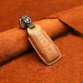 For Ford Old Style Car Cowhide Leather Key Protective Cover Key Case (Brown)