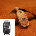 For Buick Car Cowhide Leather Key Protective Cover Key Case, Four Keys Version (Brown)