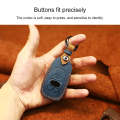 For Subaru Car Cowhide Leather Key Protective Cover Key Case (Blue)