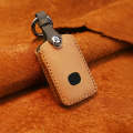 For Mazda New Style Car Cowhide Leather Key Protective Cover Key Case (Brown)