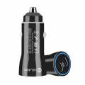 2pcs 40W Dual PD Car 2 in 1 Fast Charger Car Cigarette Lighter (Black)