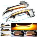 1 Pair For Audi A4 B8.5 Car Dynamic LED Turn Signal Light Rearview Mirror Flasher Water Blinker (...