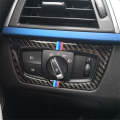 Three Color Carbon Fiber Car Headlight Switch Decorative Sticker for BMW F30 2013-2017 / F34 2013...