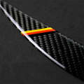 1 Pairs Yellow Red Color Carbon Fiber Car Lamp Eyebrow Decorative Sticker for BMW F30 2013-2015