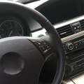 Carbon Fiber Car Steering Wheel Key Frame Decorative Sticker for BMW E90 2005-2012