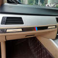 Three Color Carbon Fiber Car Right Driving Middle Control Decorative Sticker for BMW E90 / E92 / ...