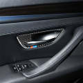 4 PCS Three Color Carbon Fiber Car Door Handle Frame Decorative Sticker for BMW 5 Series F10 2011...
