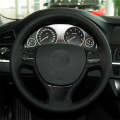 B Edition Carbon Fiber Car Large Steering Wheel Decorative Sticker for BMW 5 Series F10 F18 2011-...