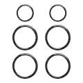 6 in 1 Car Carbon Fiber Solid Color Horn Ring Decorative Sticker for BMW 2008-2013 E70 / 2008-201...