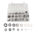165 PCS Round Shape Stainless Steel Flat Washer Assorted Kit for Car / Boat / Home Appliance