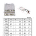 100 PCS Boat / Car Bolt Hole Tinned Copper Terminals Set Wire Terminals Connector Cable Lugs SC T...