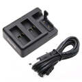 Dual Batteries Charger + Remote Control Charger with USB Cable for GoPro HERO7 Black /6 /5 (AHDBT...