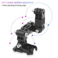 Cycling Helmet Adhesive Multi-Joint Arm Fixed Mount Set with J-Hook Buckle Mount & Screw for DJI ...