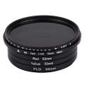 JUNESTAR 4 in 1 Proffesional 52mm Lens Filter(ND2-400 + Red + Yellow + FLD / Purple) for GoPro HE...