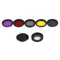 JUNESTAR 7 in 1 Proffesional 37mm Lens Filter(CPL + UV + ND4 + Red + Yellow + FLD / Purple) & Len...